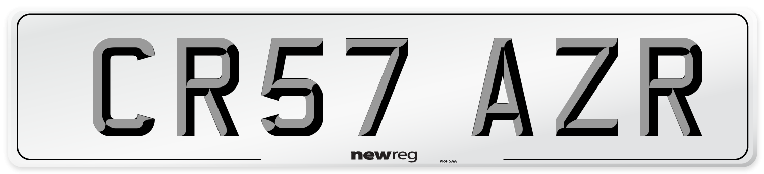 CR57 AZR Number Plate from New Reg